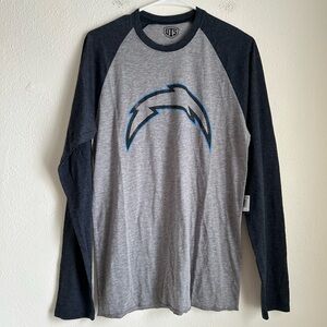 NWT UTS Official NFL Apparel Los Angeles LA Chargers Heathered Burnout Shirt